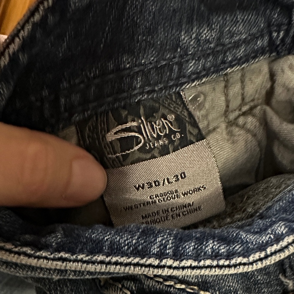 Silver Suki Surplus Jeans Dark Blue Flare - Picture 2 of 7